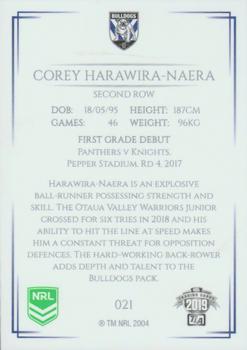 2019 NRL Elite #021 Corey Harawira-Naera Back